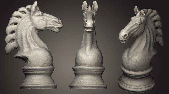 نموذج ثلاثي الأبعاد لآلة CNC شطرنج تمثال الحصان
